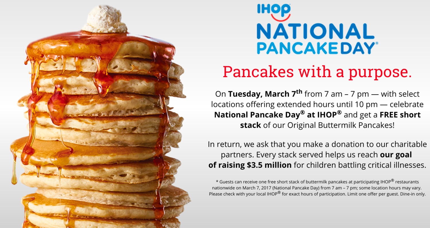 IHOP offering FREE pancakes for National Pancake Day! 88.7 The Pulse